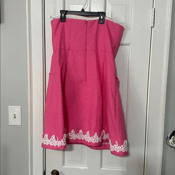 Lilly Pulitzer pink strapless dress size 12 - Picture 2 of 4